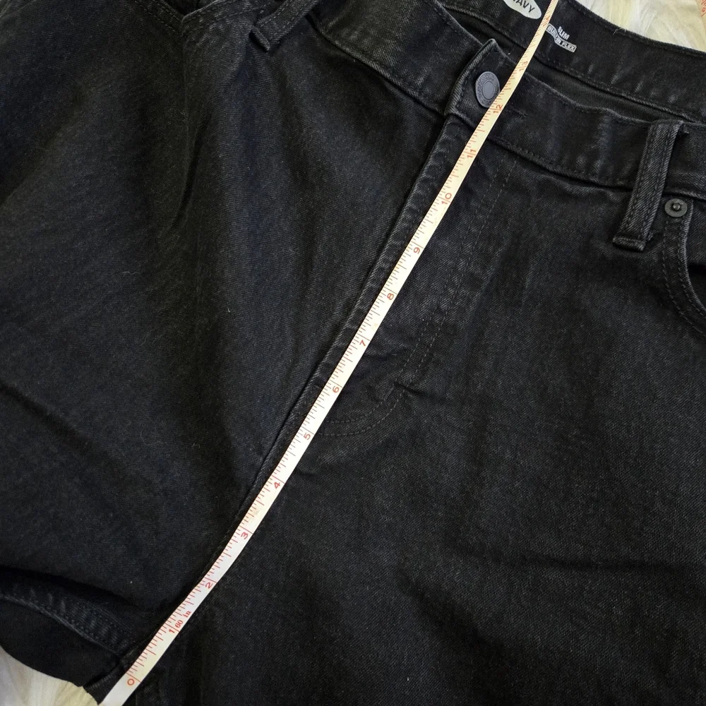 OLD‎ NAVY Jeans Men's 38x34 Relaxed Slim Tapered Denim Black Built in Flex